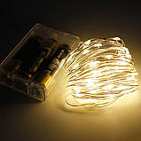 Гірлянда дріт світлодіодний для дому 5 метрів+ батарейки, фото 3