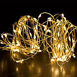 Гірлянда дріт світлодіодний для дому 10 метрів+ батарейки, фото 2