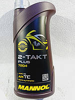 Олива для двотактних двигунів Mannol 2-Takt Plus синтетика 1 л (червона)