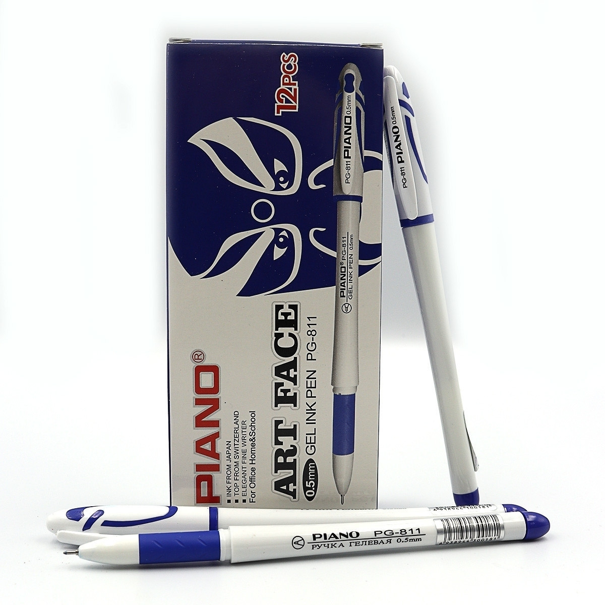 Ручка гелева синя 0,5 мм Piano 811
