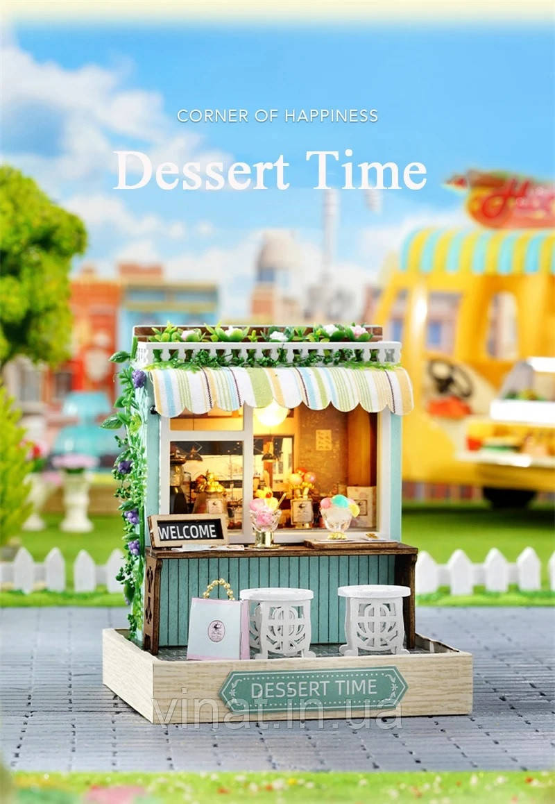 Румбокс Конструктор 3D Час десерту DIY Dessert Time без оригінальної коробки QT-086