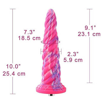Силіконовий дилдо Hismith Awl Shape Silicone Dildo Monster Series, фото 2