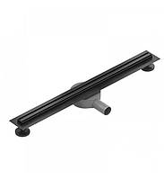 Трап лінійний для душу з сухим затвором 500 мм чорний Mixxus DRAIN-05-50-SLIM BLACK