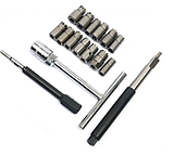 Комплект фрез для чищення сідел форсунок 17 шт Rewolt Набір для чищення гнізд сопел форсунки, фото 3