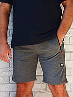 Мужские шорты оптом короткие с карманами со вставкой сбоку, цвет светло-серый и антрацит р.46 48 50 52 54
