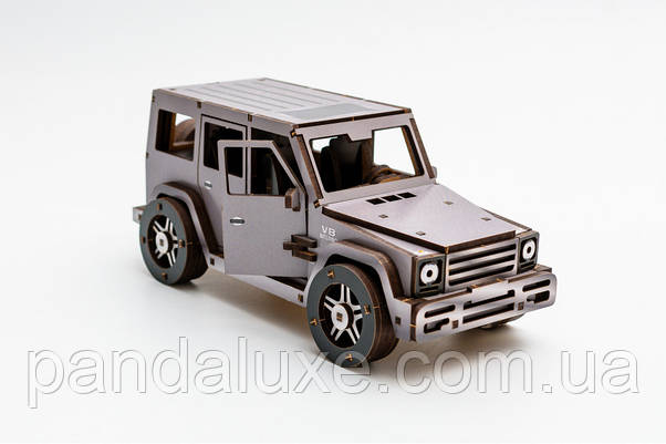 Дерев'яний 3D конструктор авто Gelandewagen Гелендваген, модель 109 деталей, фото 4