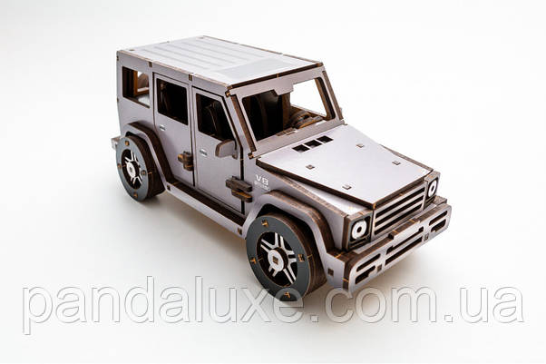 Дерев'яний 3D конструктор авто Gelandewagen Гелендваген, модель 109 деталей, фото 3