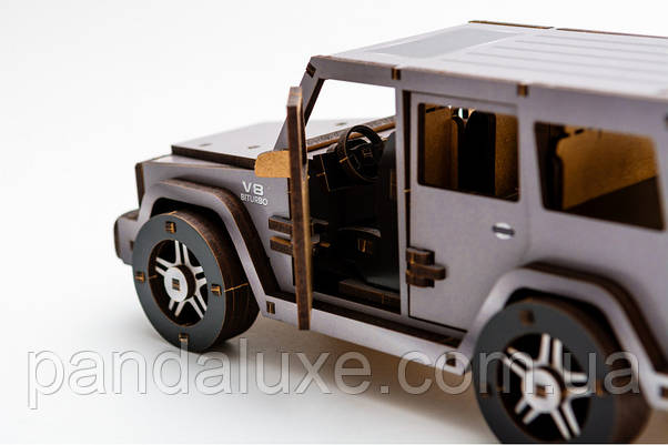 Дерев'яний 3D конструктор авто Gelandewagen Гелендваген, модель 109 деталей, фото 6