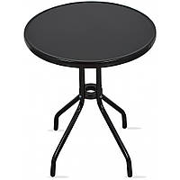 Стіл садовий Bonro B-6002 скляний круглий для тераси кафе R_2307