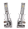 Світлодіодні LED-лампи в фару авто H1 12 V-24 V Megalight M3 6500 K 6500L 27W активне охолодження, фото 3