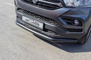 Передній захист Texas (76мм, чорний) для SsangYong Musso ІІ 2018-2024