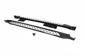 Бокові пороги OEM V2 (2 шт, алюм) для Subaru Outback 2009-2014 рр