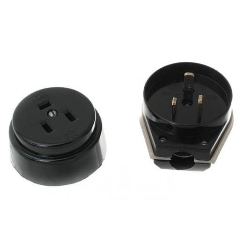 Силовой разъем РШ/ВШ-40 (220В) 40А УТОС накладний (ID#2244181849), цена ...