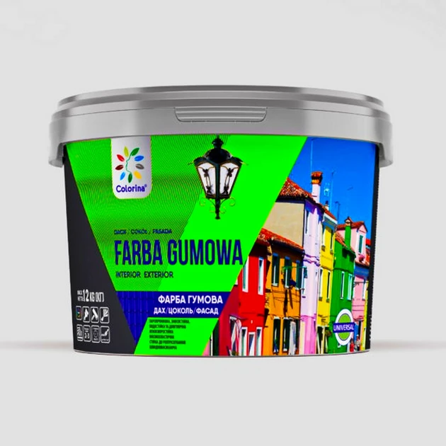 Фарба гумова TM "COLORINA" графіт RAL 7024 6,0 кг