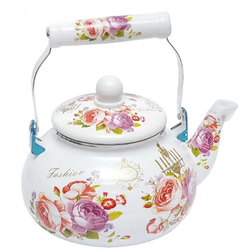 Чайник 2,5 л для газової плити емальований керамічна ручка