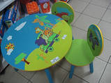 Набір дитячих меблів «Сафарі» Е 03-1145 круглий столик і два стільці. КИЇВ, фото 5