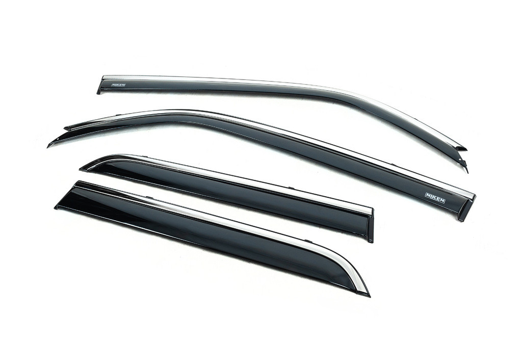 Вітровики з хромом (4 шт, Niken) для Toyota 4Runner 2009-2024, фото 1