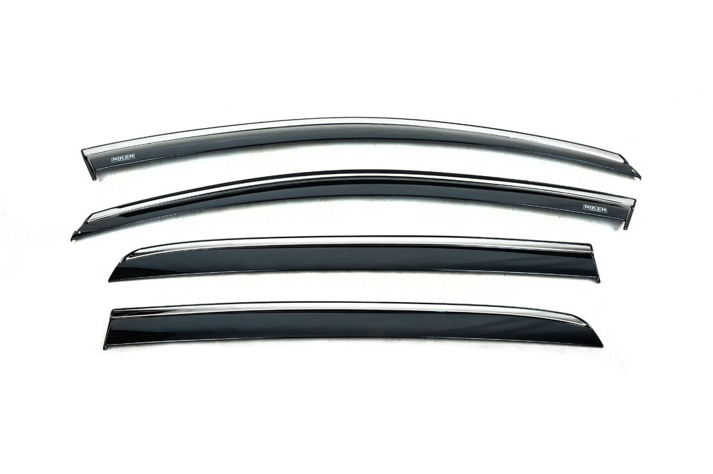 Вітровики з хромом (4 шт, Niken) для Volkswagen Golf 6, фото 1
