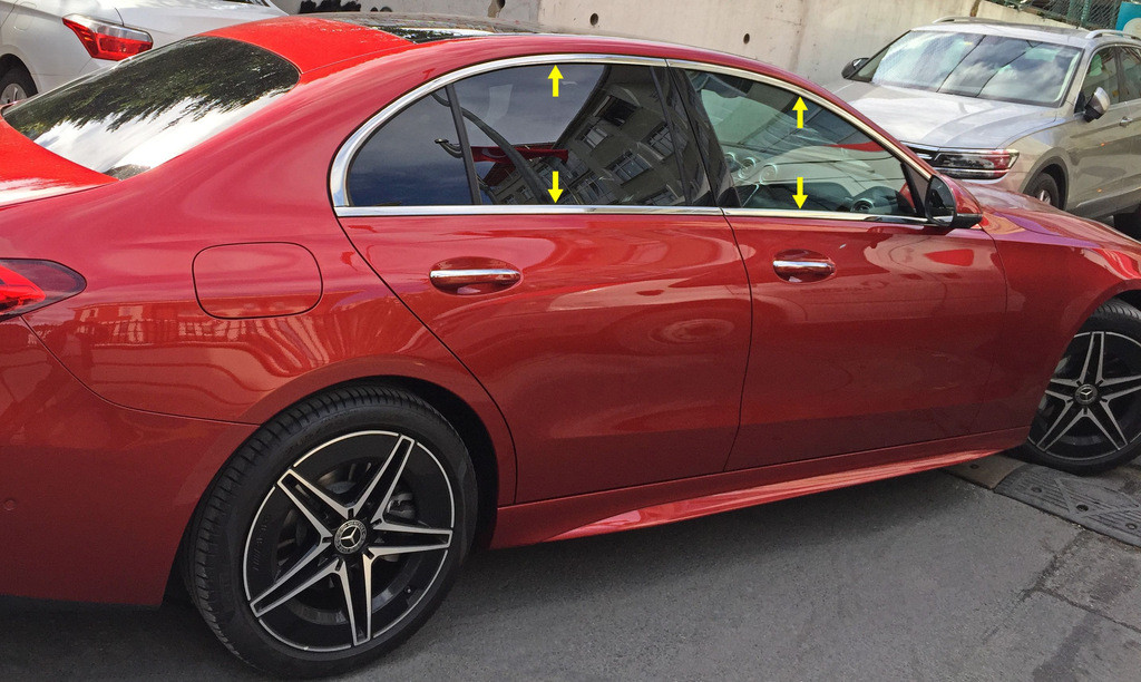 Повна окантовка вікон (нерж) для Mercedes C-class W206 2022-2024 рр, фото 1
