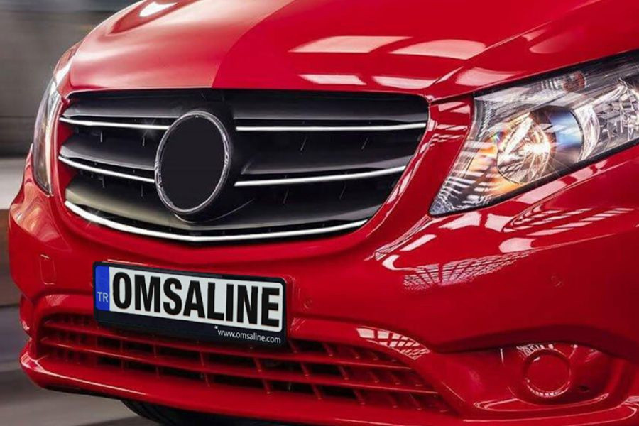 Накладки на решітку 2020-2024 (5 шт, нерж) Carmos - Турецька сталь для Mercedes Vito / V-class W447 рр
