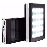 Портативне зарядне Power Bank Solar+ ліхтарик+ сонячна батарея