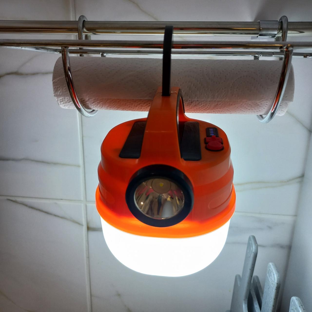 Підвісний ліхтар з гачком для кемпінгу та будинку Hurry bolt HB-V80 на Li-Ion акумуляторі 80W, фото 1