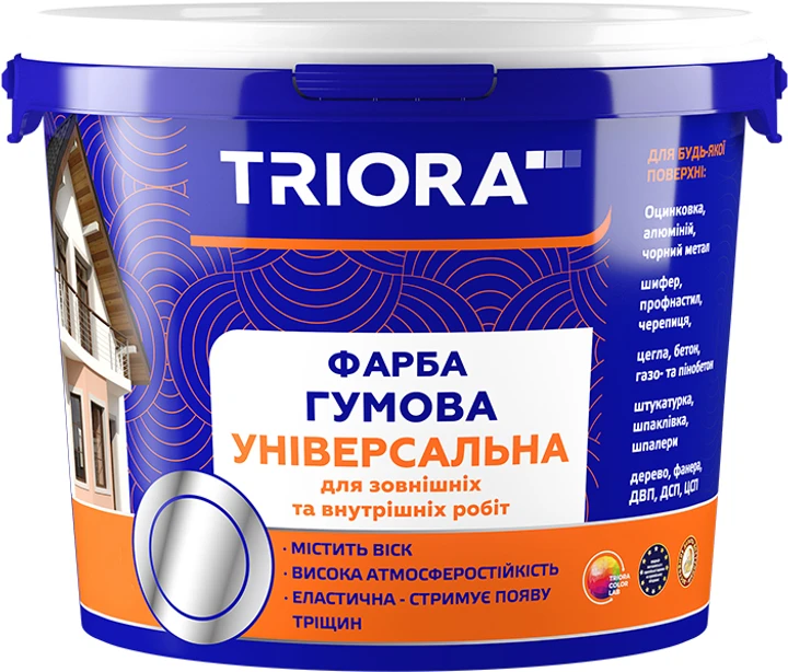 База TR Фарба гумова універсальна 3,5кг TRIORA, фото 1