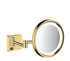 Дзеркало для гоління hansgrohe AddStoris 41790990 з підсвіткою LED золото