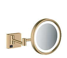 Дзеркало для гоління hansgrohe AddStoris 41790140 з підсвіткою LED бронза матовий