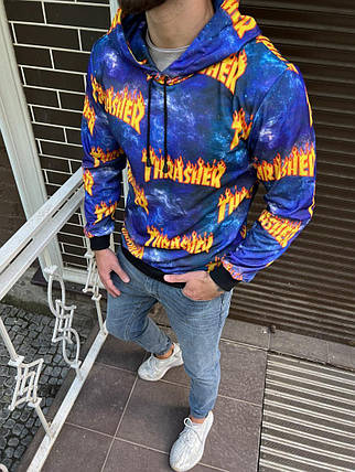 Стильне синє худі THRASHER, фото 1