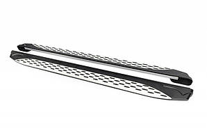 Бокові пороги Shining V1 (2 шт., Алюміній) для Isuzu D-Max 2002-2011 рр