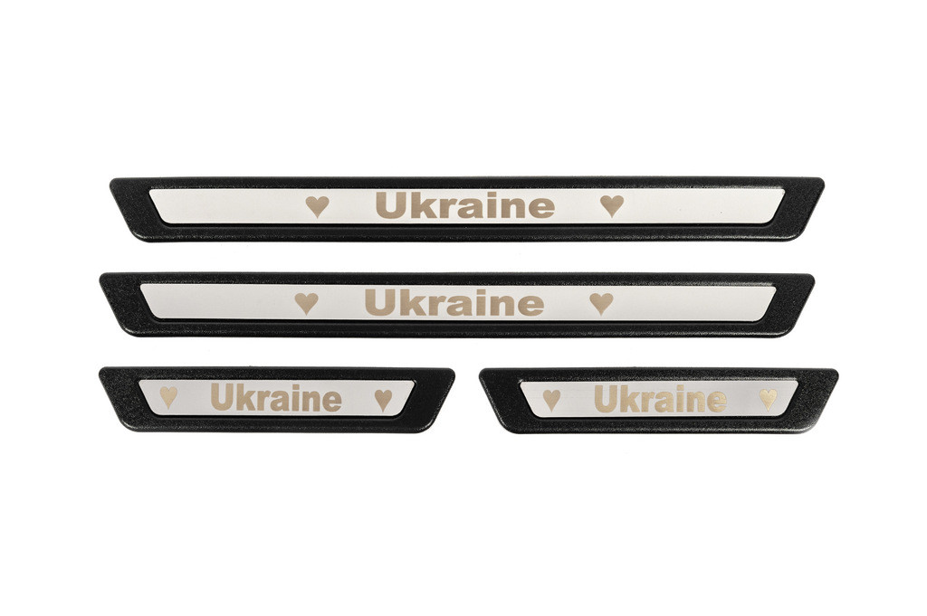 Накладки на пороги (Ukraine, 4 шт., нерж)