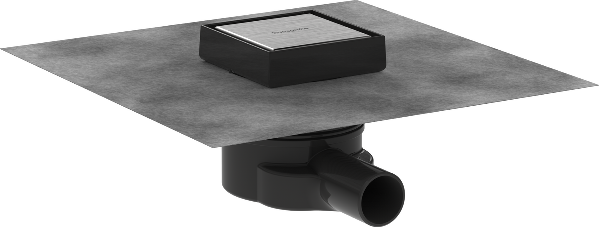 Точковий злив hansgrohe RainDrain Point 56247800 з решіткою і монтажним комплектом