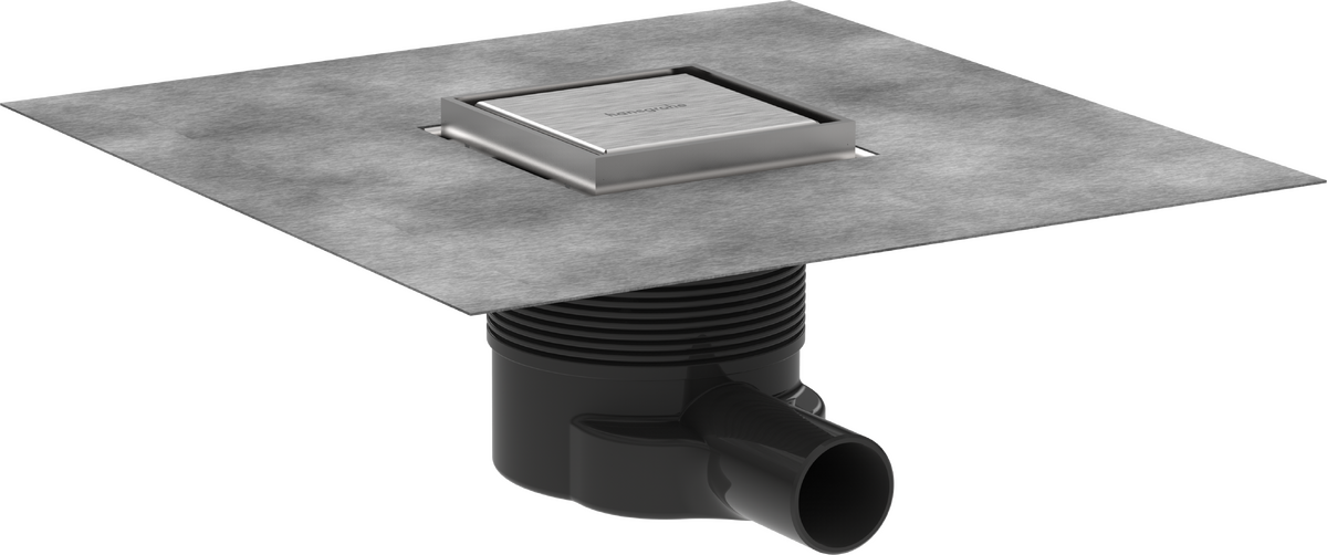 Точковий злив hansgrohe RainDrain Brilliance 56250800 з решіткою і монтажним комплектом