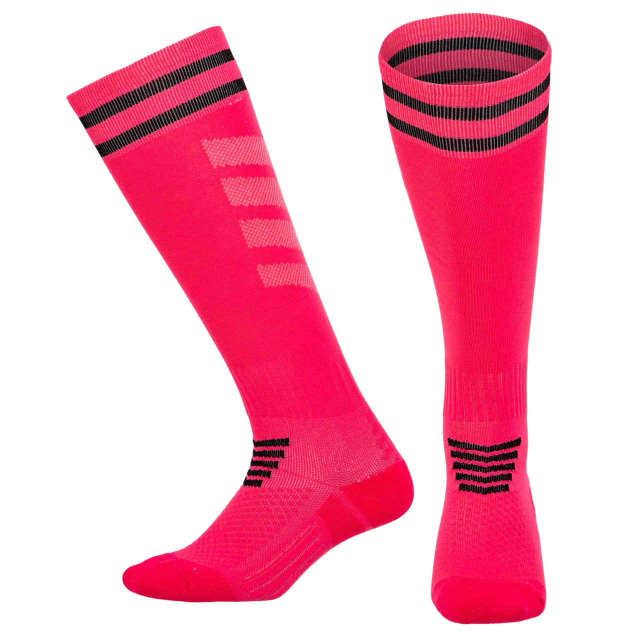Гетри футбольні юніорські Zelart 621 розмір 34-38 Pink-Black