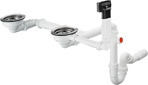 Сифон для мийки hansgrohe D17-10, хром 43928000