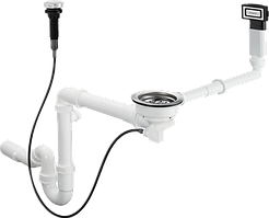 Сифон для мийки hansgrohe D16-11, хром 43937000