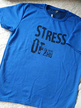 Футболка для хлопчика підлітка оверсайз синя 160-170