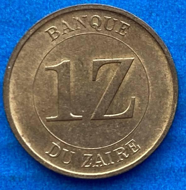 Монета Заїру 1 заїр 1987 р., фото 1