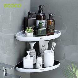 Полиця для ванної ECOCO. Модель RD-0896 Білий/сірий