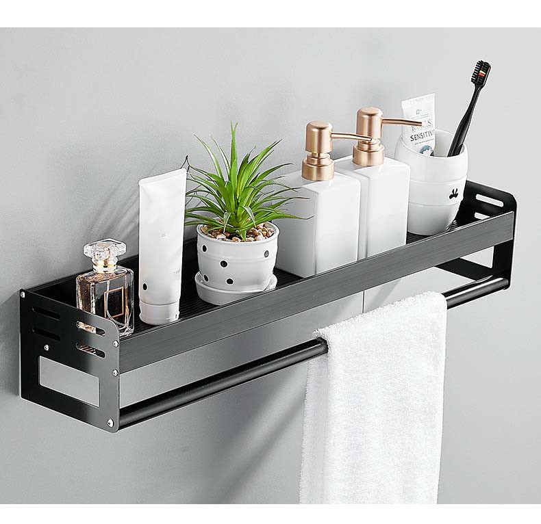 Полиця з вішалкою для рушників для ванної кімнати. Модель RD-91195-1, фото 1