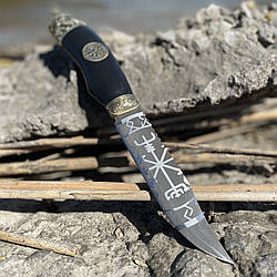 Ніж ВІКІНГ 2.0 Gorillas BBQ  із травленням сталь 50х14мф KN65