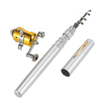 Міні вудка спінінг у вигляді авторучки кишеньковий EL-1220 Складна вудка з котушкою