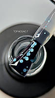 SAGA professional Матовий топ без липкого шару з  блакитними каміфубуками MOSAIC 07, 9 мл