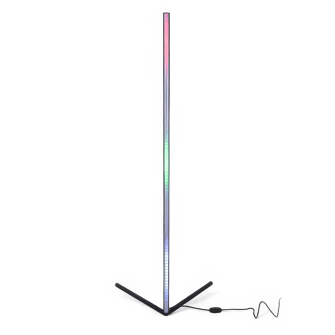 Кутовий підлоговий RGB світильник з пультом керування EL-2185 USB Стильна лампа для дому, фото 1