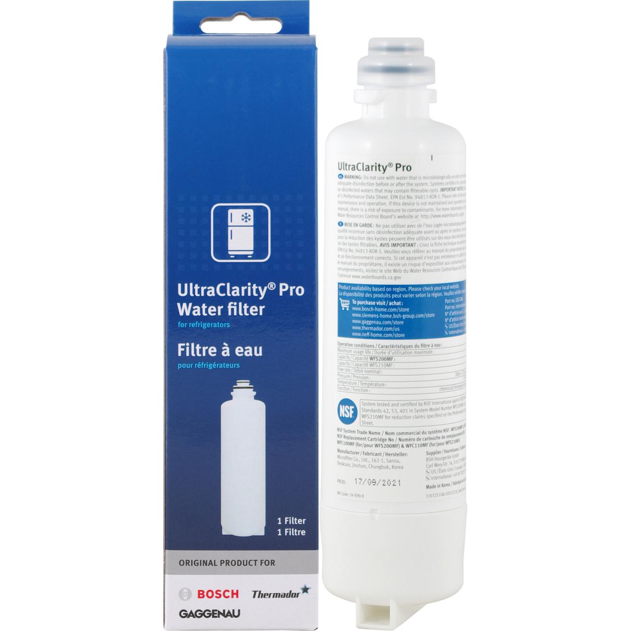 UltraClarity Pro WFS200MF & WFS210MF фільтр води для холодильника BOSCH, SIEMENS