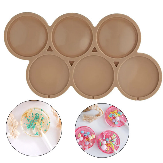 Силіконова форма для льодяників Круги (брязкальце), фото 1