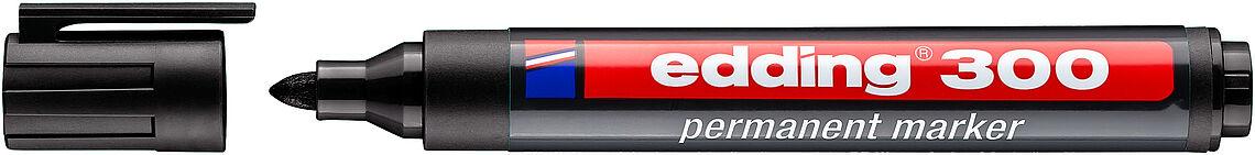 Маркер перманентный черный 3 мм permanent e-300 заправляемый