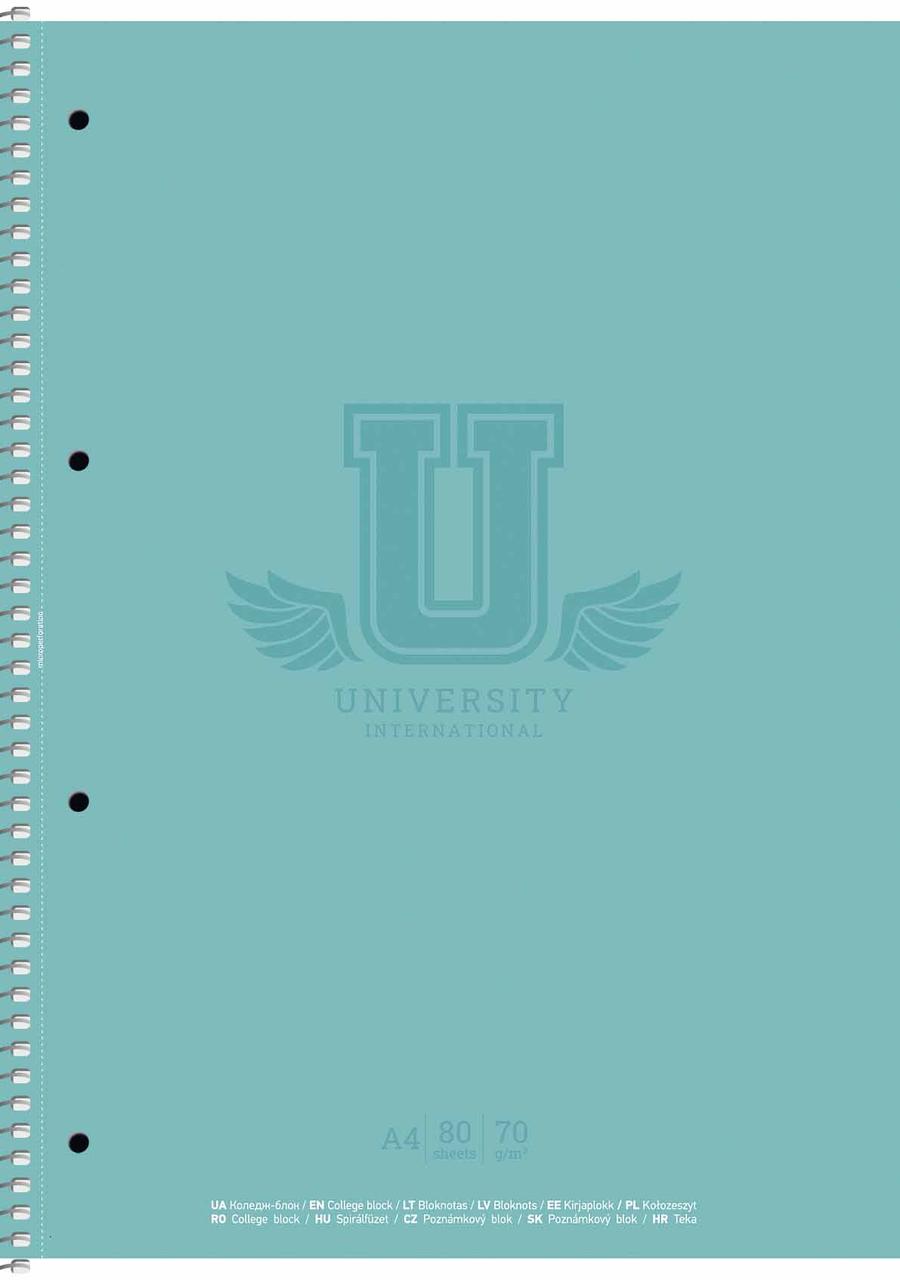 Коледж-блок А4 80арк. кліт. "Student" мат. лам. №A4-080-6526K/Школярик/(4)(40), фото 1