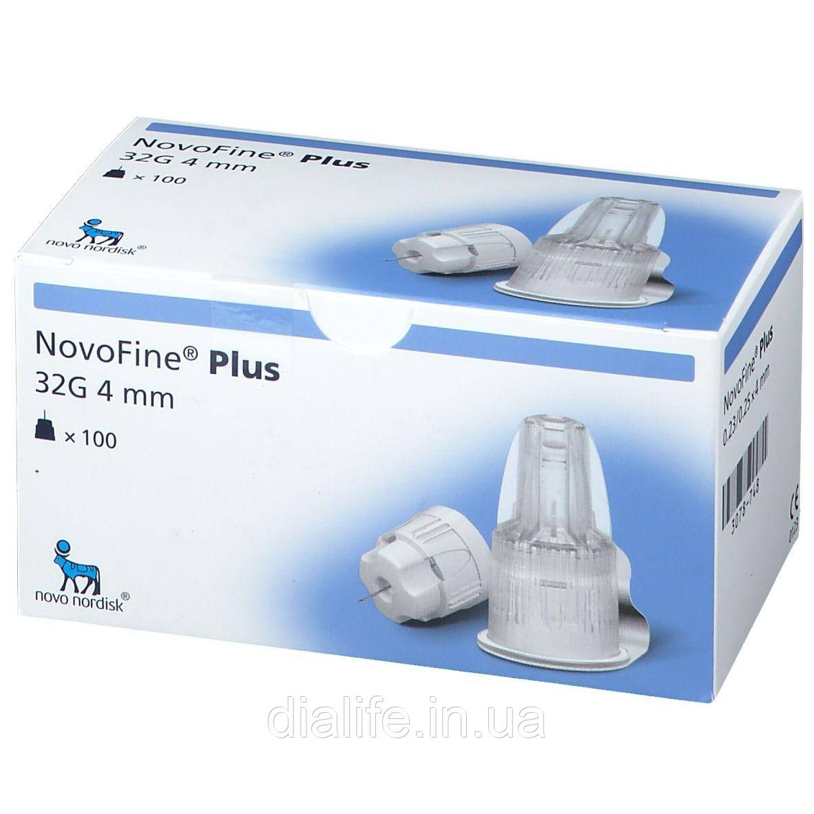 Иглы инсулиновые Новофайн Плюс / Novofine Plus 4 мм 32G, 100 шт. (ID ...